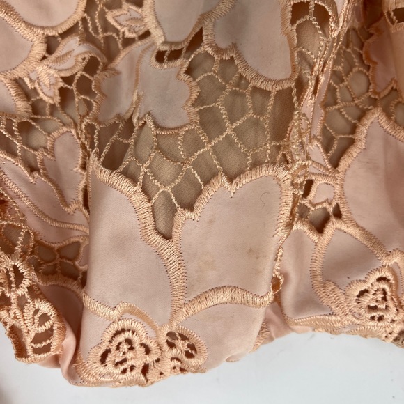 Lover + Friends "Life's a Beach" Lace Crop Top in Papaya - Size XS - Picture 11 of 12